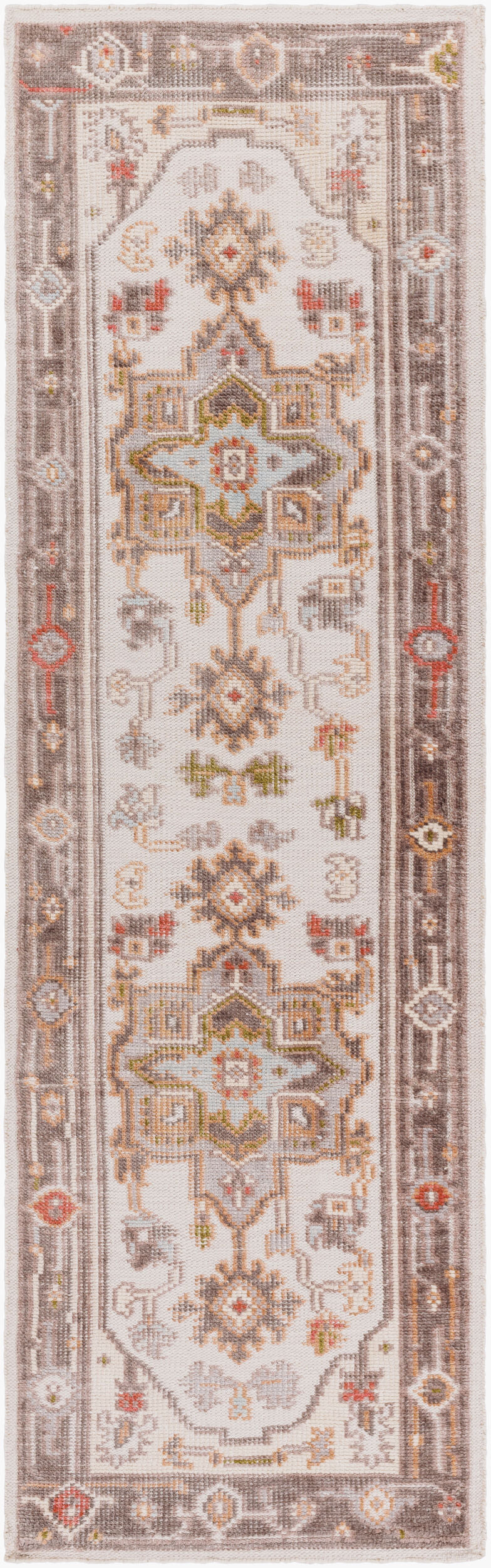 Revere RVE-2305 8ft Runner Handmade Recyled Runner Rug