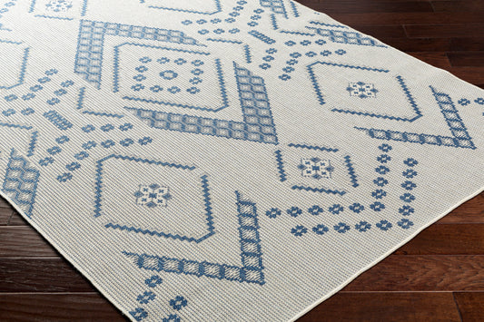 Alfombra Ravello RVL-2324 de 1,52 m x 2,13 m, tejida a máquina, para interior y exterior