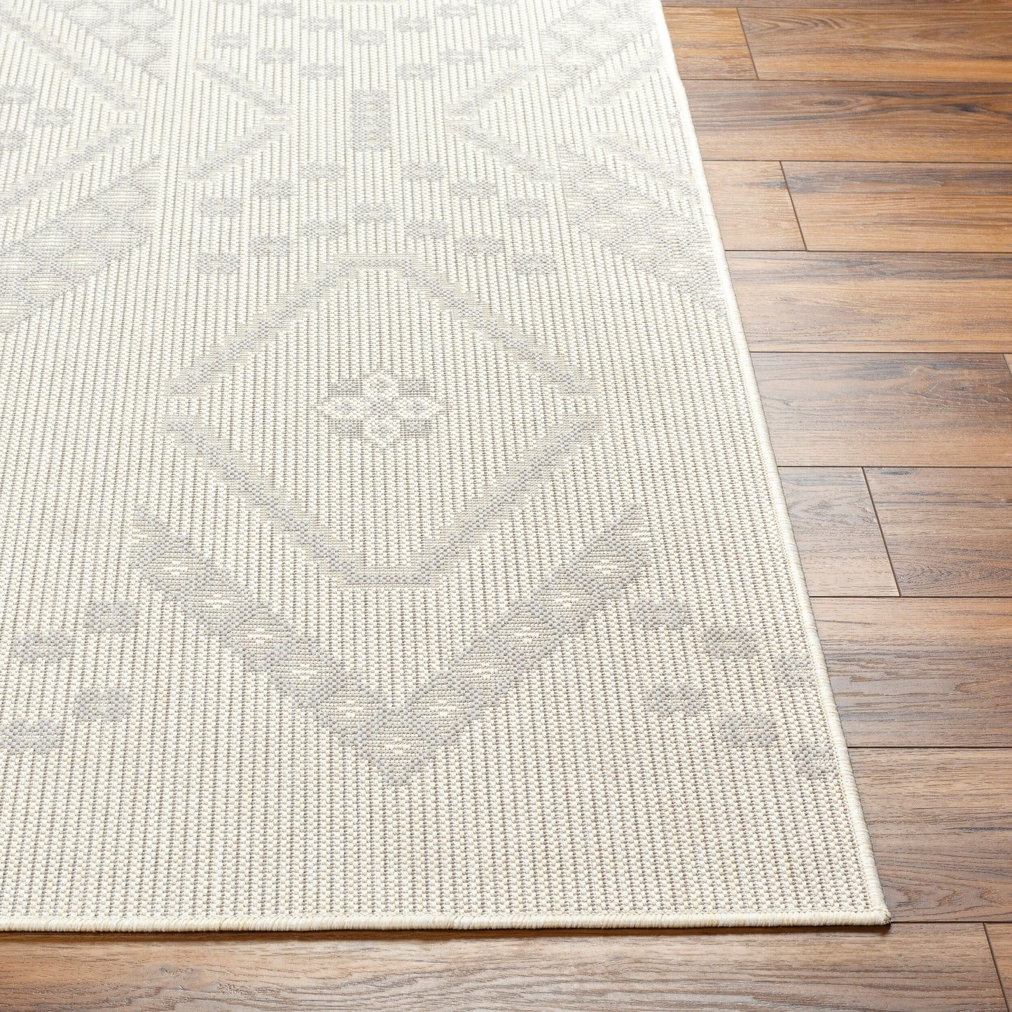 Alfombra Ravello RVL-2325 de 8' x 10' tejida a máquina para interiores y exteriores