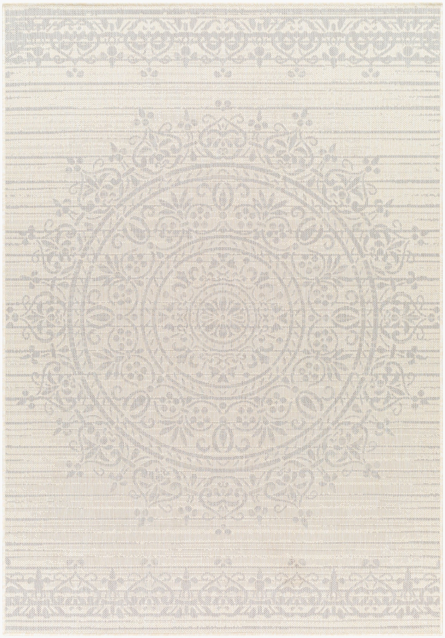 Alfombra Ravello RVL-2331 de 8' x 10' tejida a máquina para interiores y exteriores
