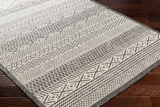 Alfombra Ravello RVL-2374 de 1,52 m x 2,13 m, tejida a máquina, para interior y exterior