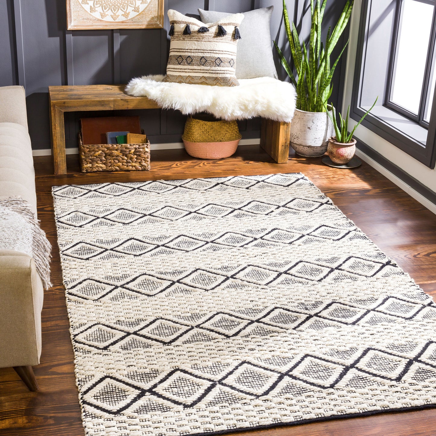 Santa Barbara SBB-2301 6' x 9' Handmade Jute Area Rug