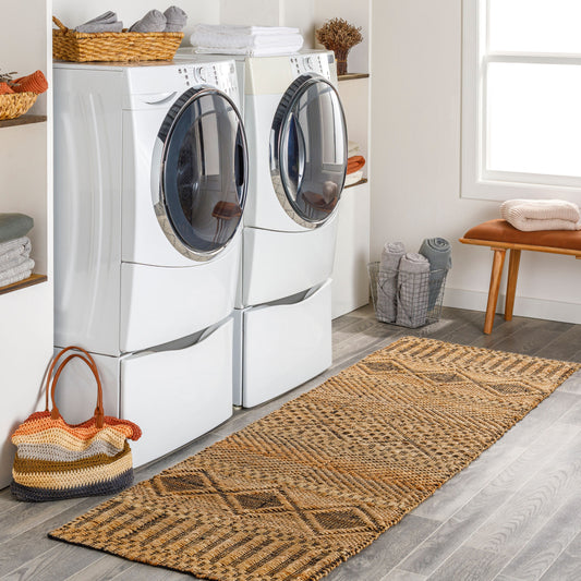 Santa Barbara SBB-2311 8ft Runner Handmade Jute Runner Rug