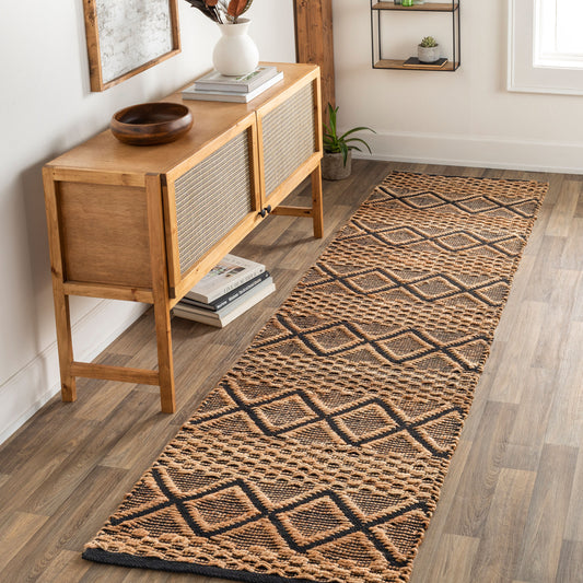 Santa Barbara SBB-2313 8ft Runner Handmade Jute Runner Rug