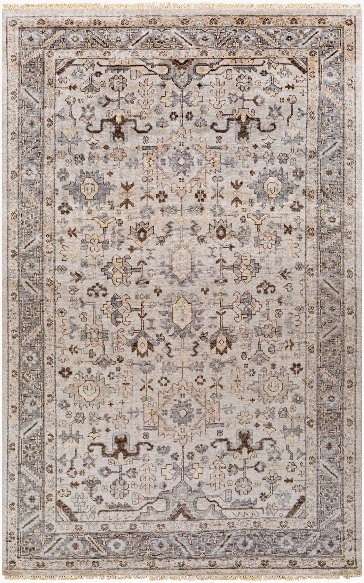 Sabine SBN-1001 2' x 3' Handmade Faux Silk Accent Rug