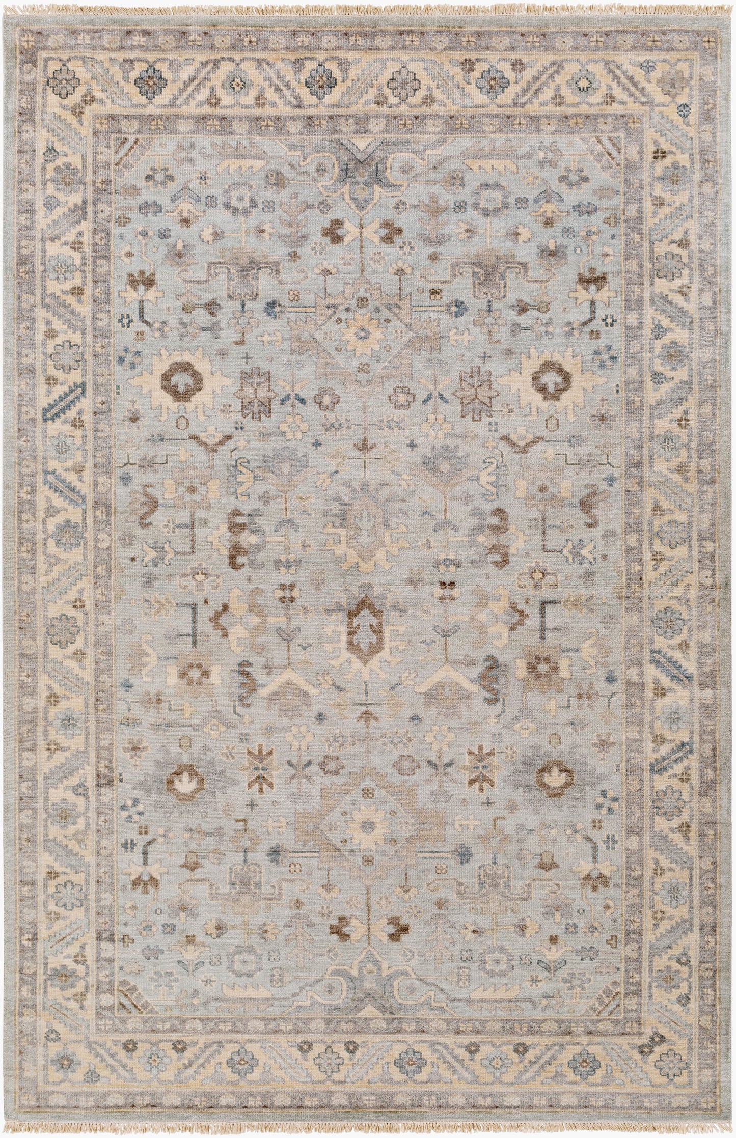 Sabine SBN-1002 2' x 3' Handmade Faux Silk Accent Rug