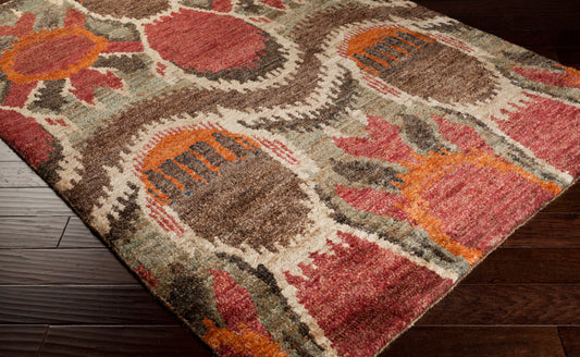 Alfombra decorativa de yute hecha a mano Scarborough SCR-5130 de 2' x 3'