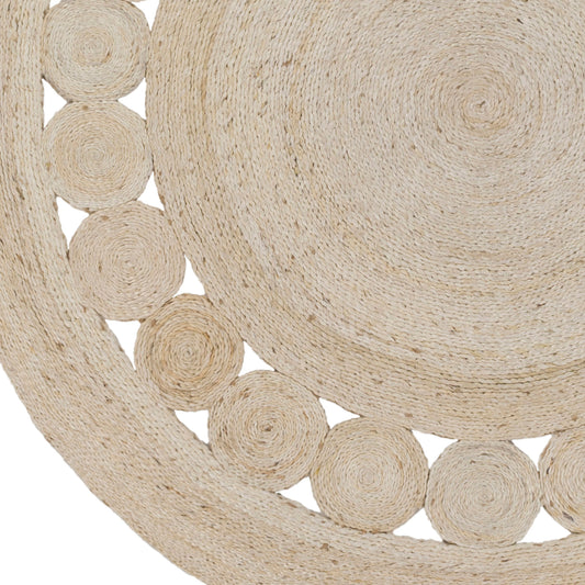 Sundaze SDZ-1009 3ft Round Handmade Jute Accent Rug