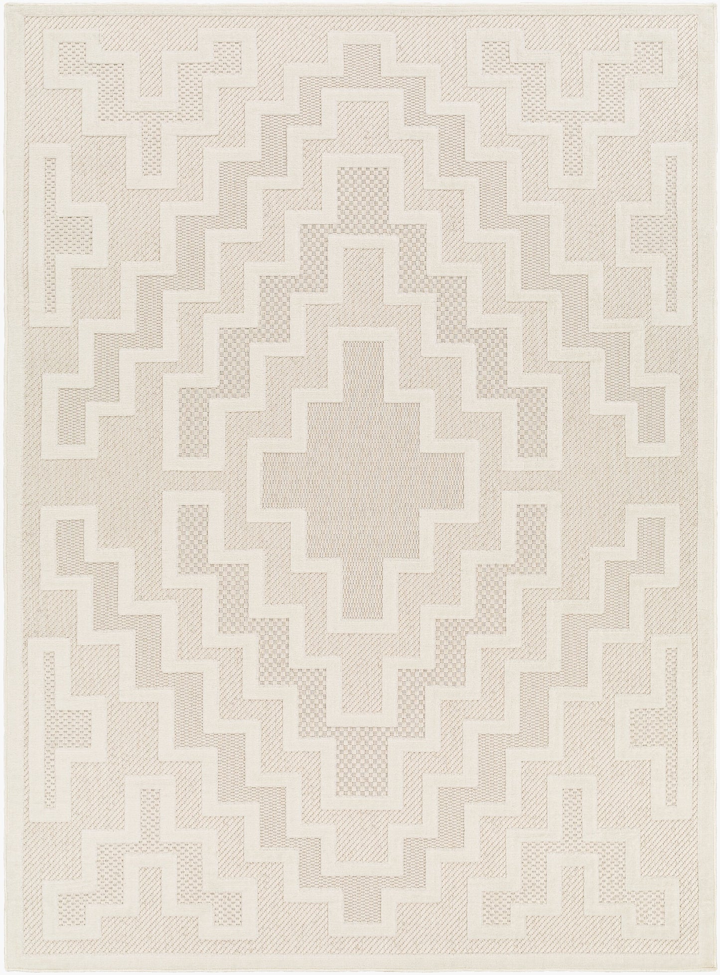 Alfombra tejida a máquina para interior y exterior San Diego SFG-2330 de 1,83 m x 2,74 m