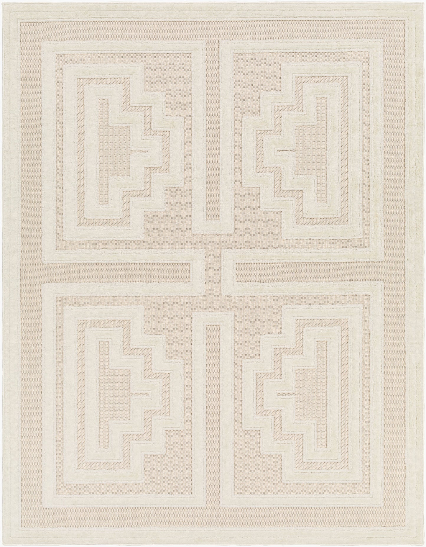 Alfombra tejida a máquina para interior y exterior San Diego SFG-2336 de 1,83 m x 2,74 m