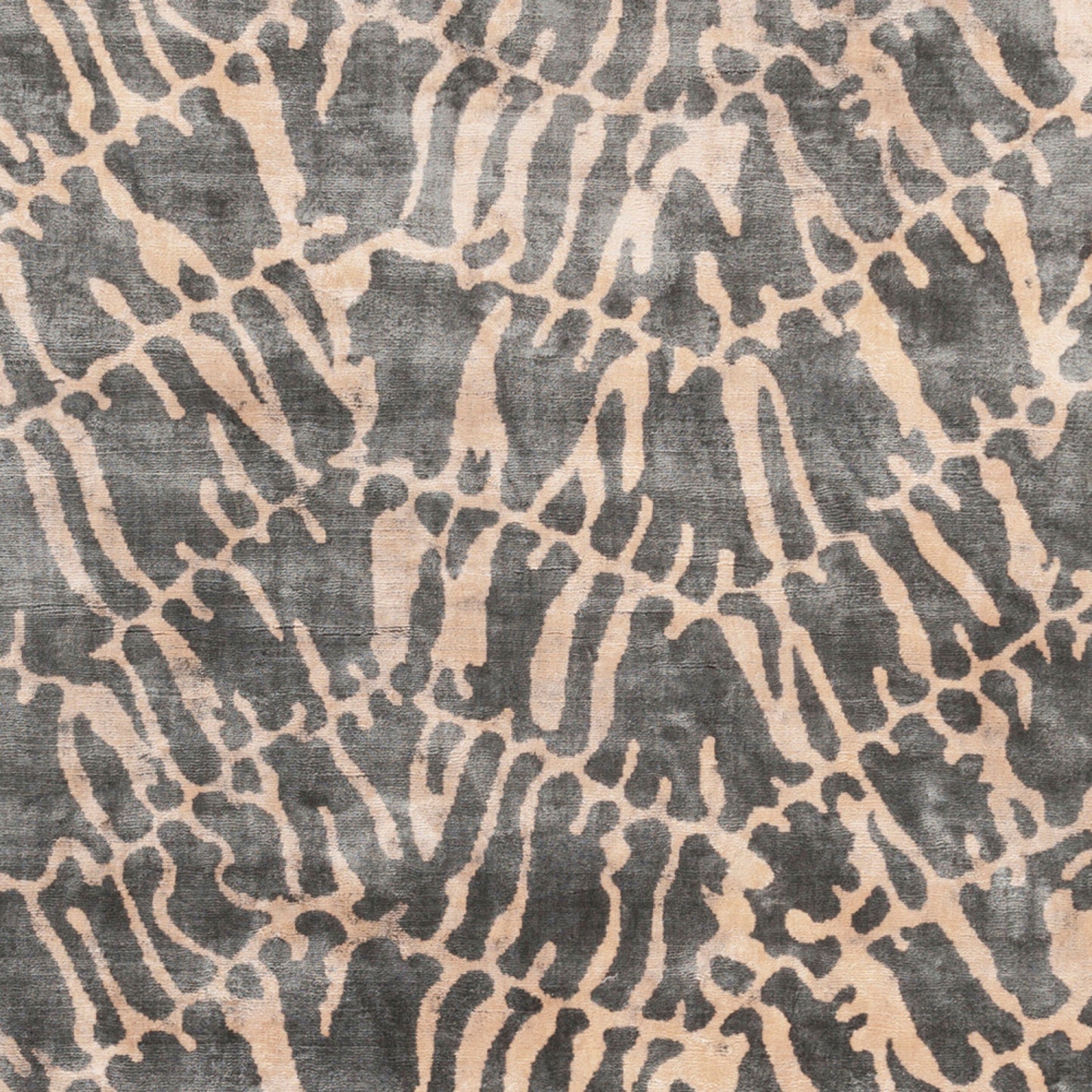 Alfombra de seda sintética hecha a mano Shibori SHB-8002 de 2,44 m x 3,34 m