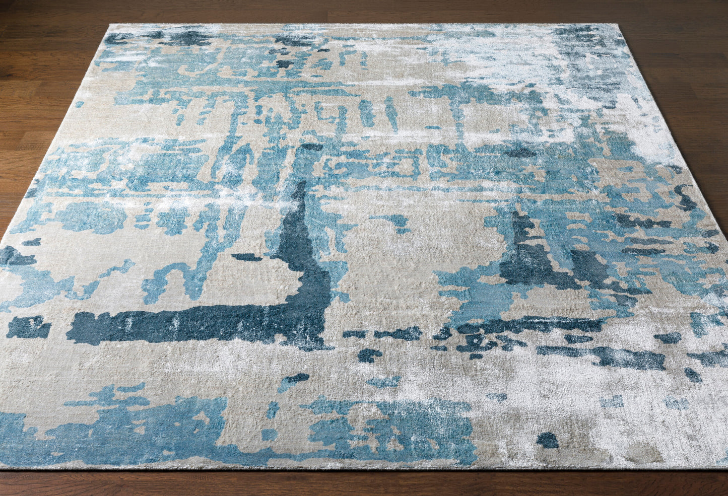 Alfombra decorativa de seda sintética hecha a mano Silence SIL-7002 de 2' x 3'