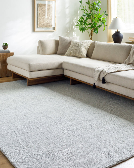 Alfombra decorativa reciclada hecha a mano Salome SME-2301 de 2' x 3'