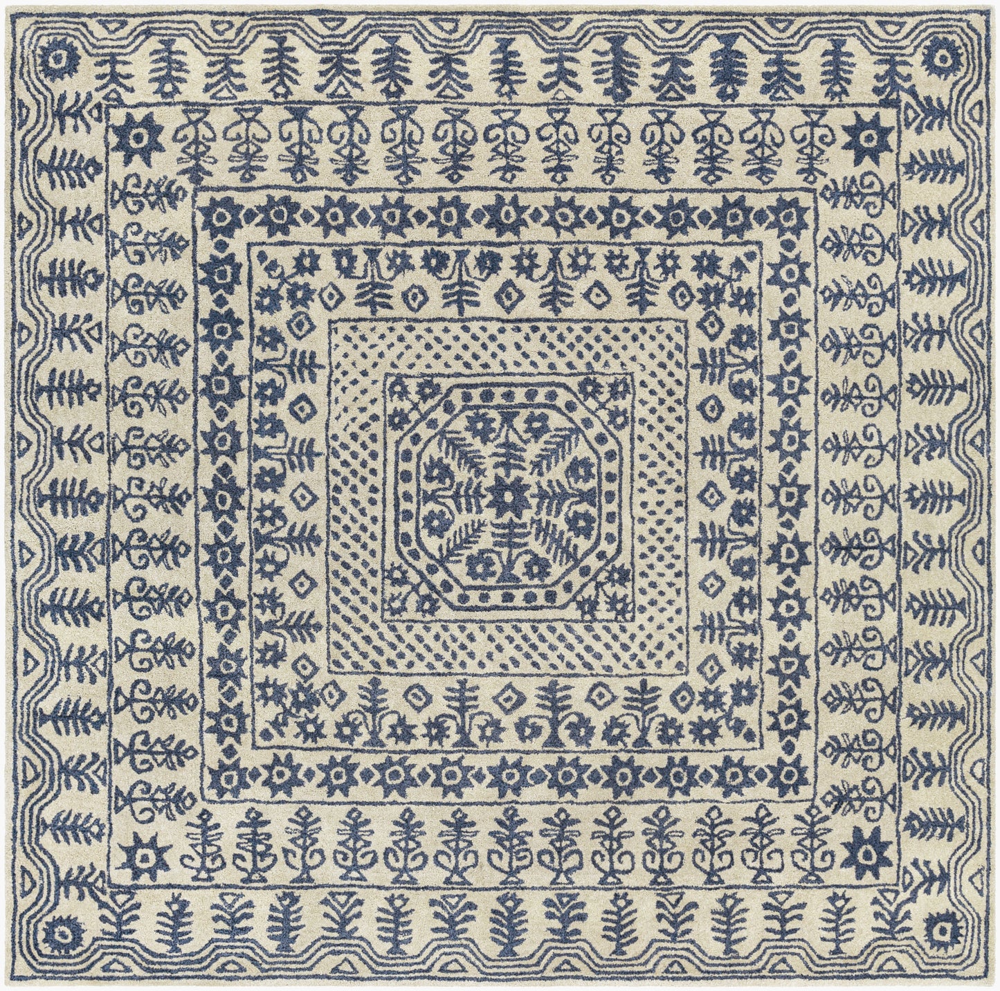 Smithson SMI-2113 10ft Square Handmade Wool Area Rug