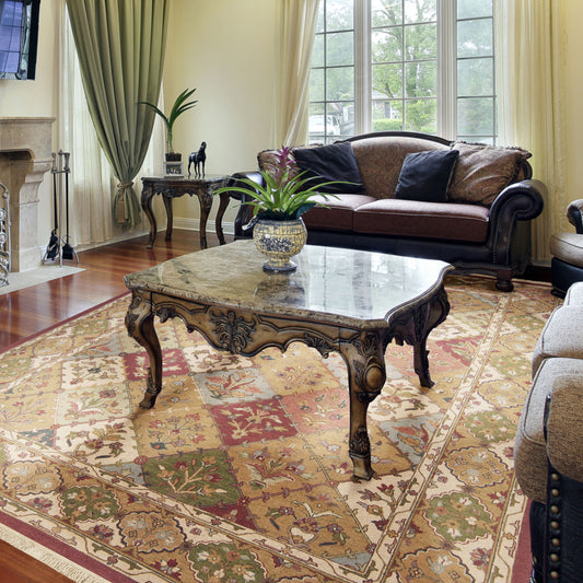 Alfombra de lana hecha a mano Soumek SMK-57 de 3 m