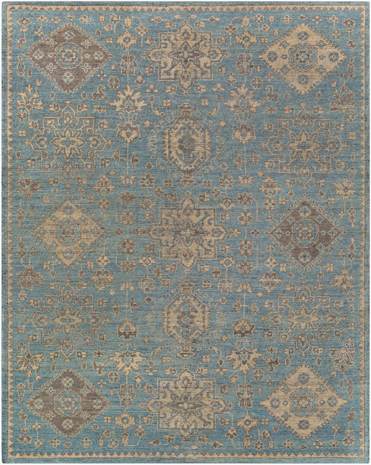 Alfombra de lana hecha a mano Smyrna SMY-2303 de 8' x 10'