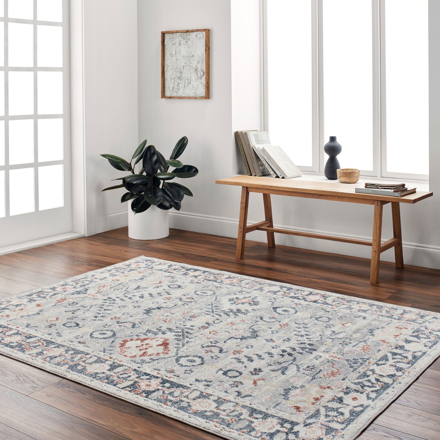 Santana SNN-2308 6' x 9' Machine Woven Washable Area Rug