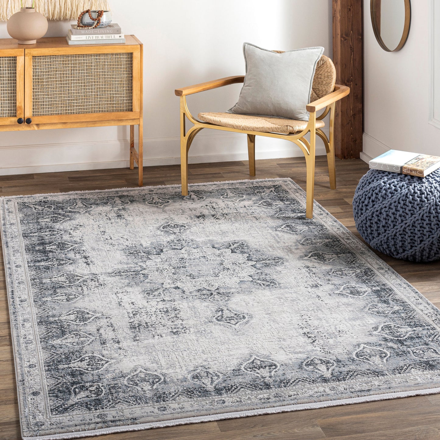 Solar SOR-2315 3' x 5' Machine Woven Accent Rug