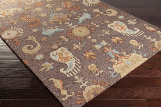 Alfombra de lana hecha a mano Sprout SRT-2005 de 8' x 11'