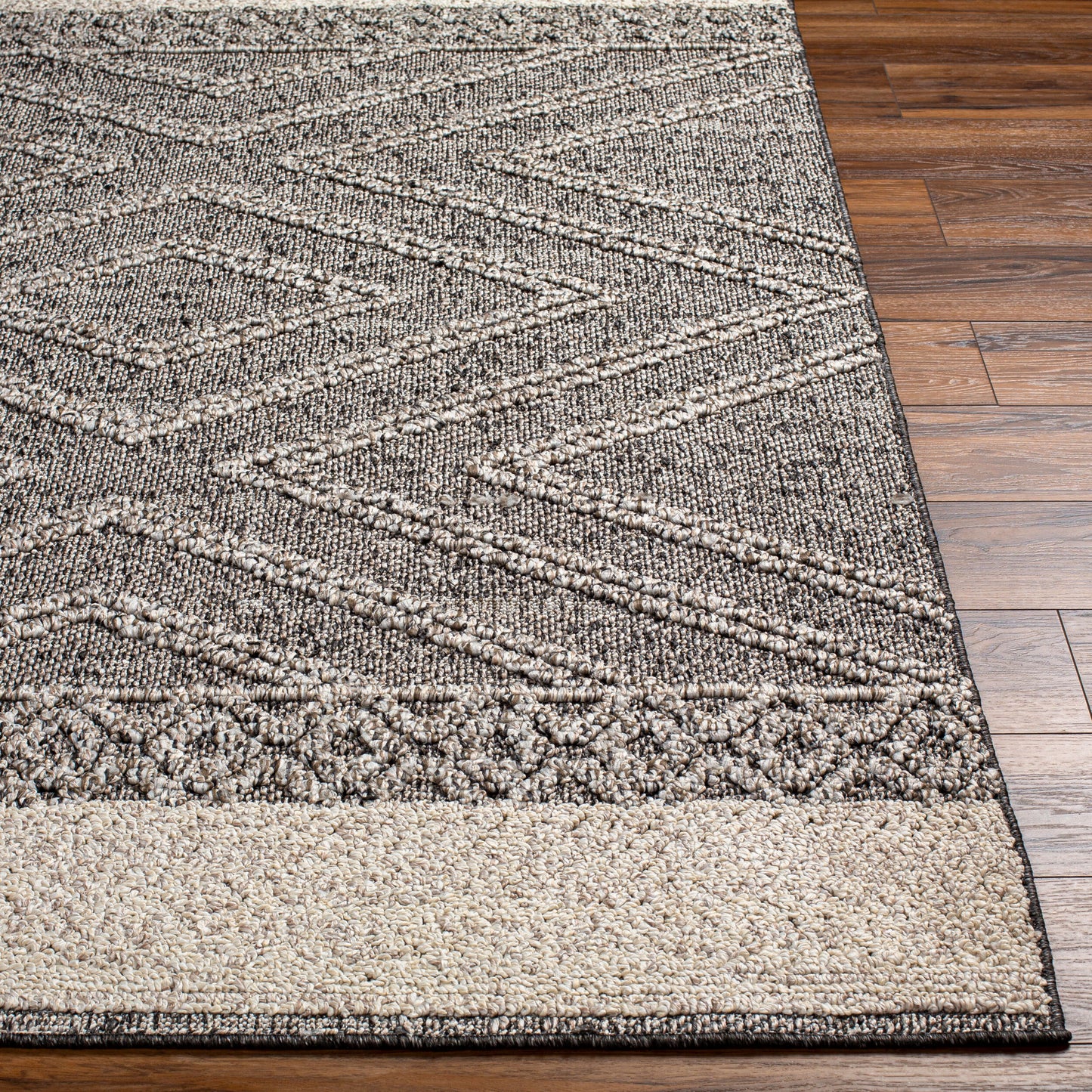 Alfombra decorativa para interior y exterior Sarasota SSO-2309 de 2' x 3', tejida a máquina