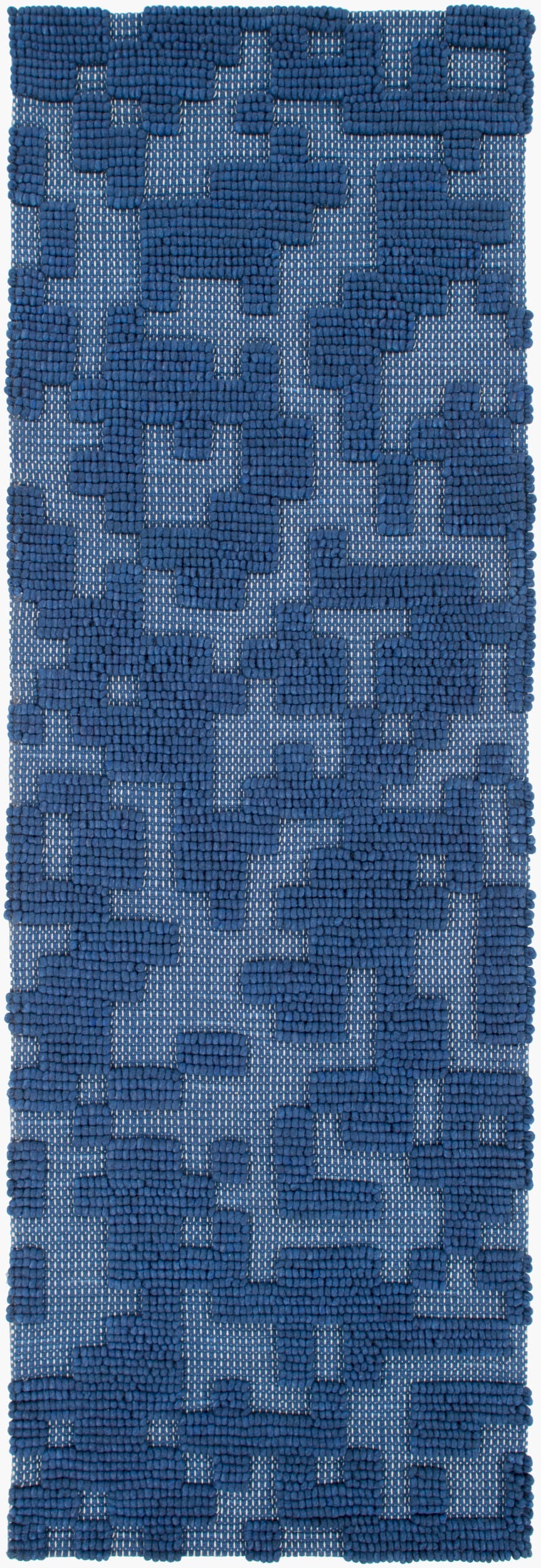 Stencil STN-1004 8ft Runner Handmade Wool Runner Rug