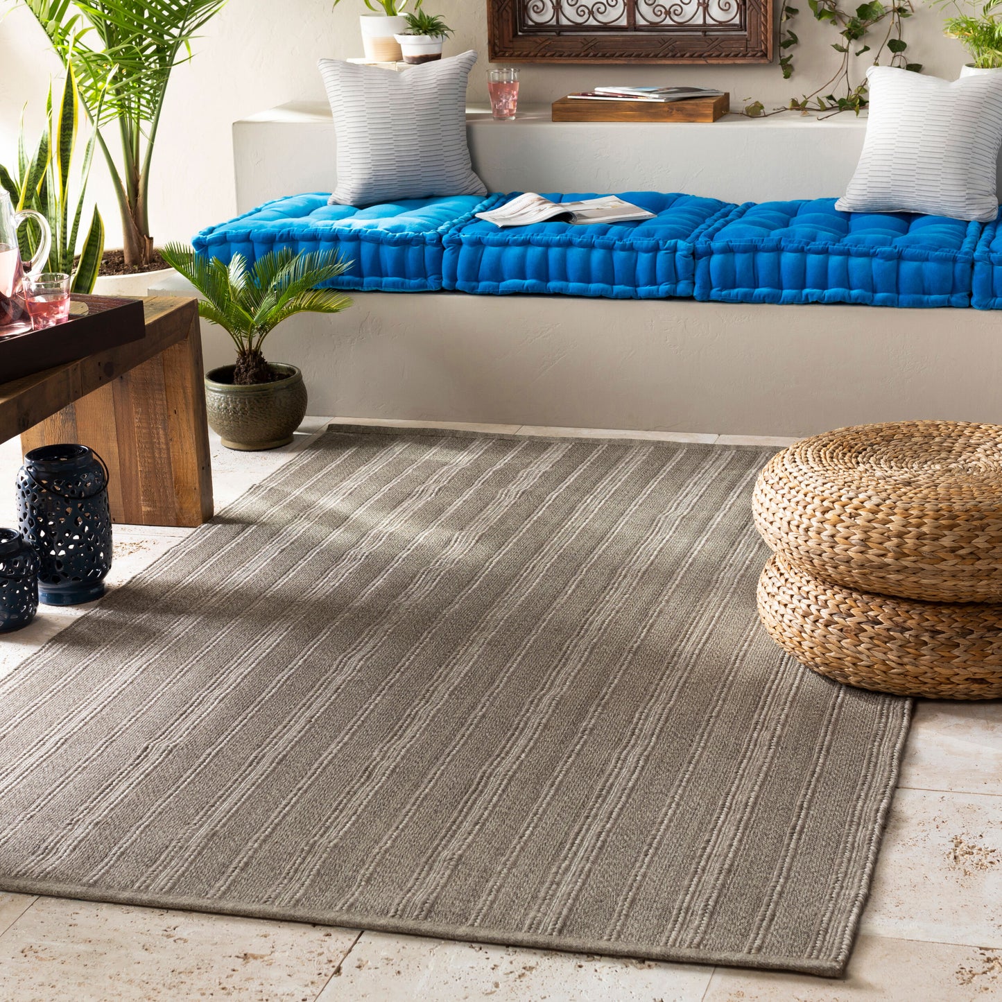 Taran TAA-3000 8ft Runner Handmade Indoor/Outdoor Runner Rug