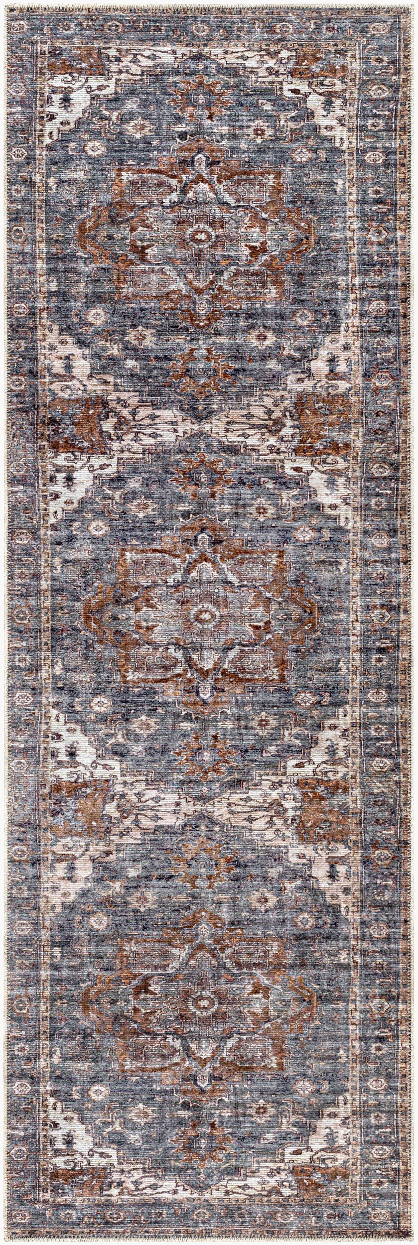 Tahmis THI-2701 8ft Runner Machine Woven Washable Runner Rug