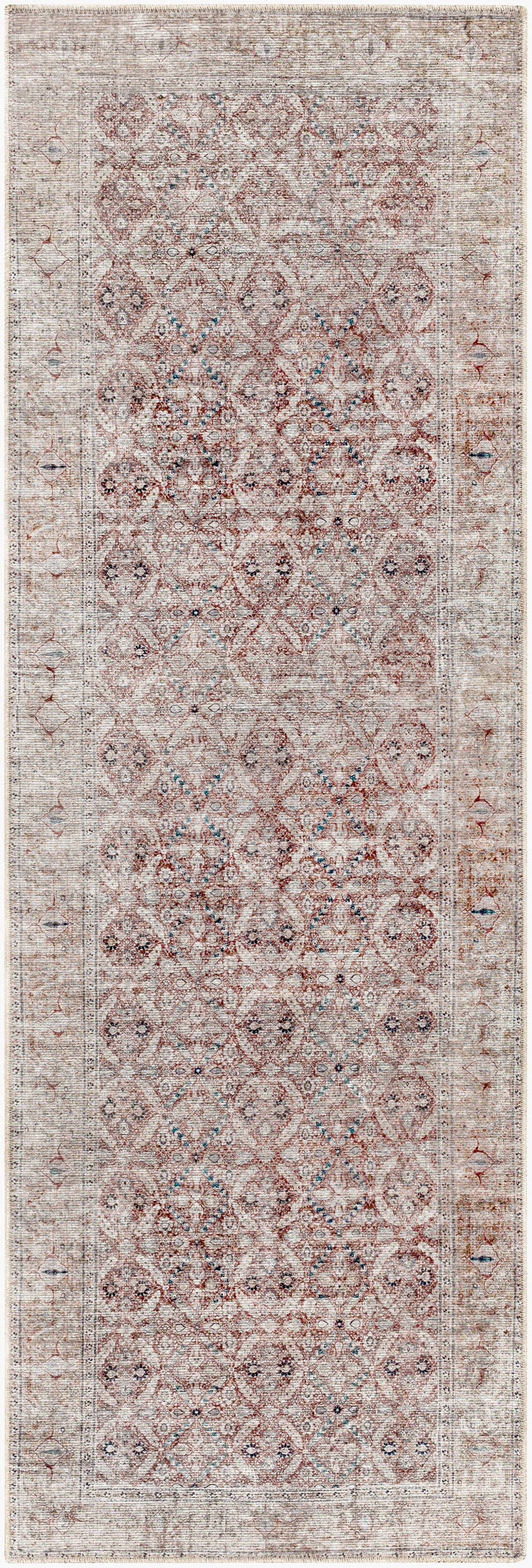 Tahmis THI-2703 8ft Runner Machine Woven Washable Runner Rug