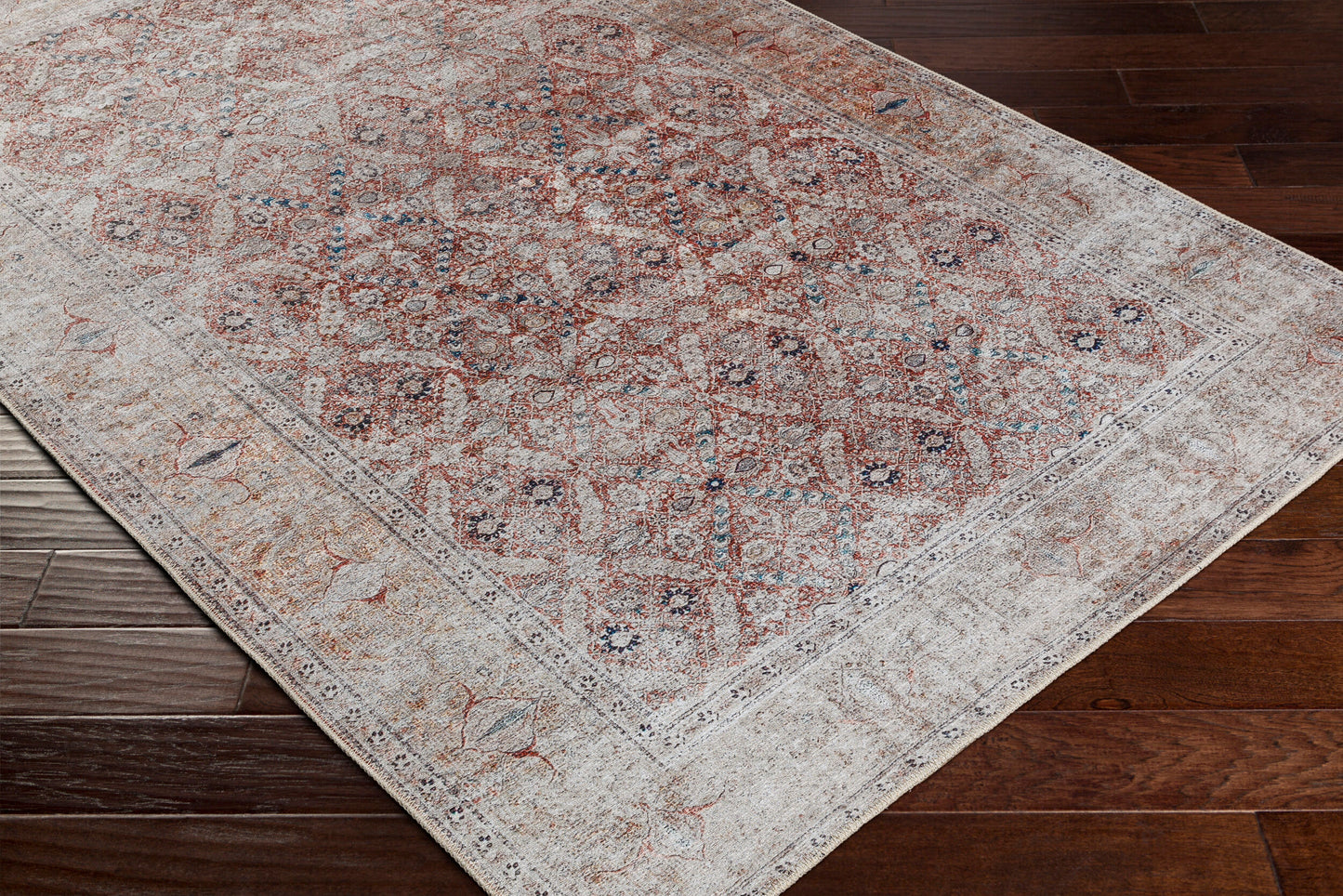 Tahmis THI-2703 2' x 3' Machine Woven Washable Accent Rug