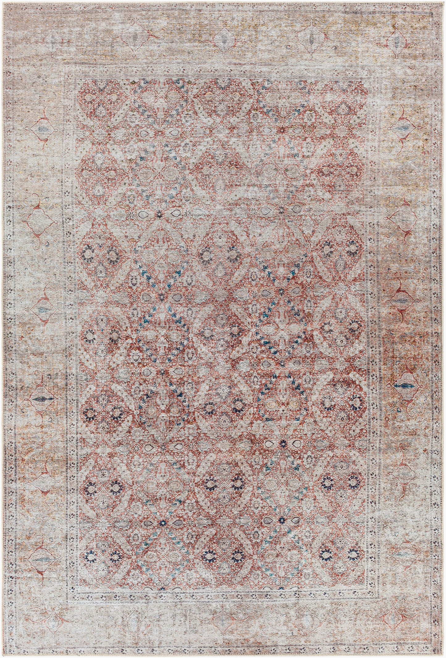 Tahmis THI-2703 2' x 3' Machine Woven Washable Accent Rug