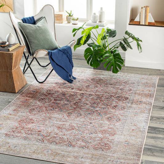 Tahmis THI-2703 5' x 7' Machine Woven Washable Area Rug