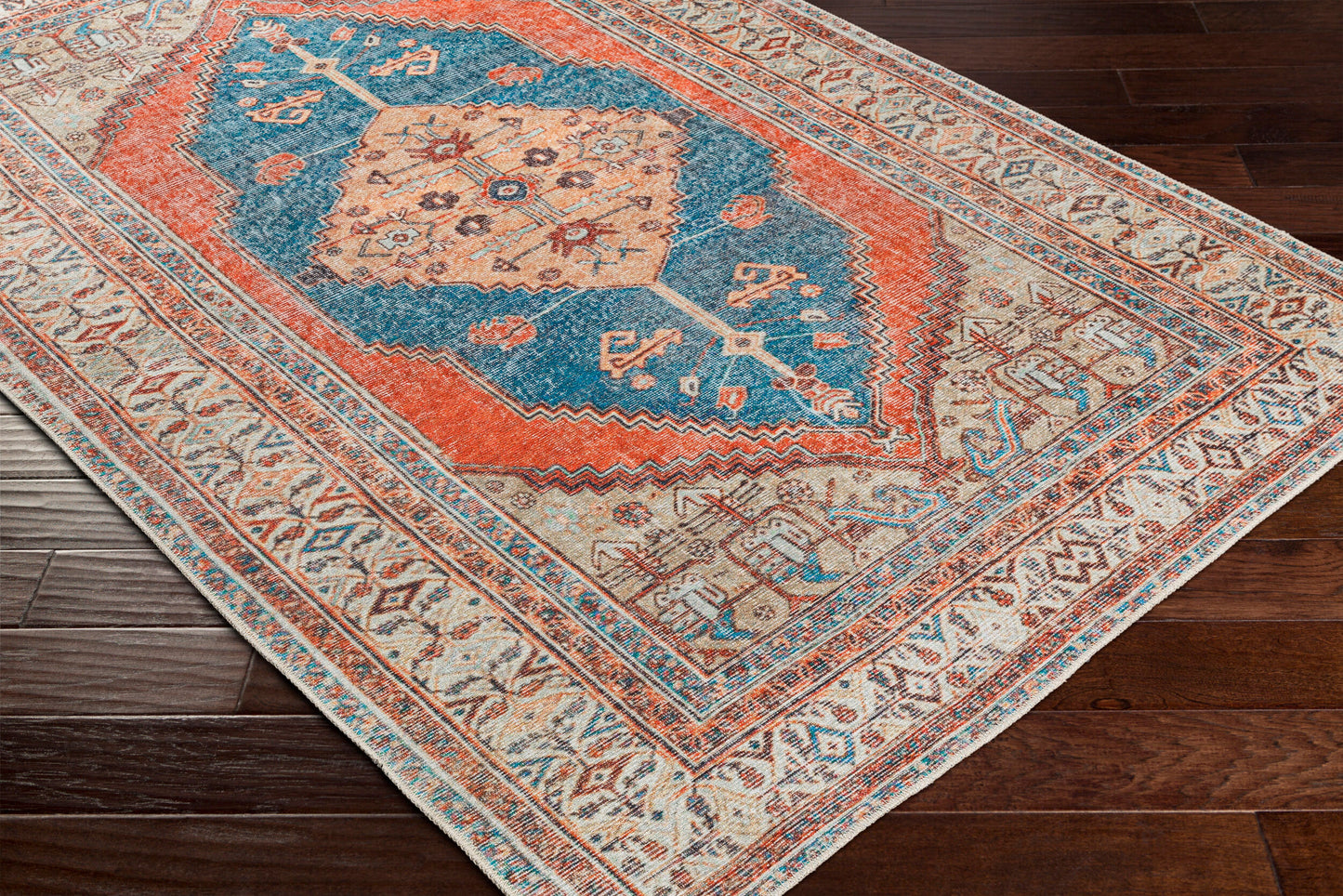 Tahmis THI-2704 8ft Runner Machine Woven Washable Runner Rug