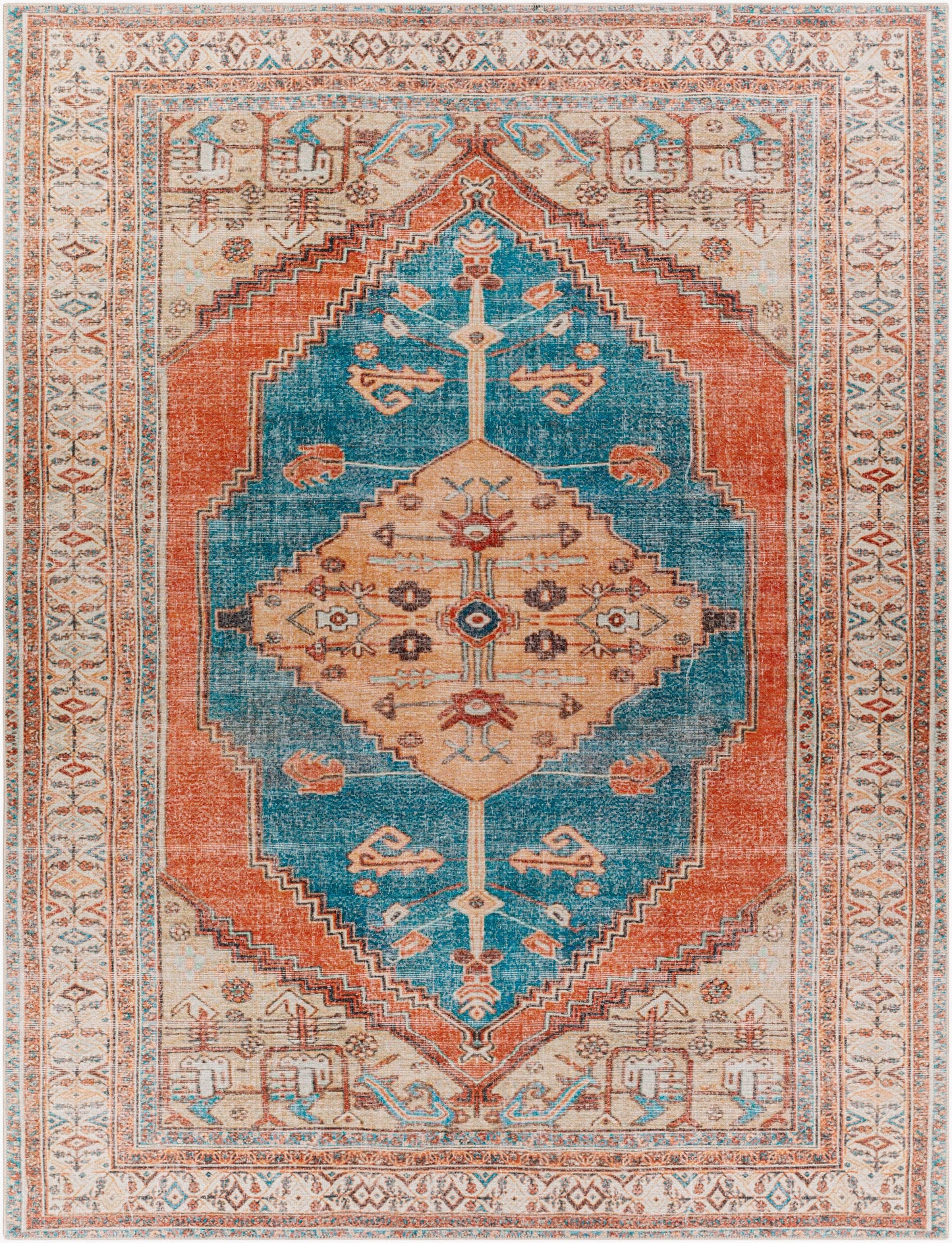 Tahmis THI-2704 8' x 10' Machine Woven Washable Area Rug