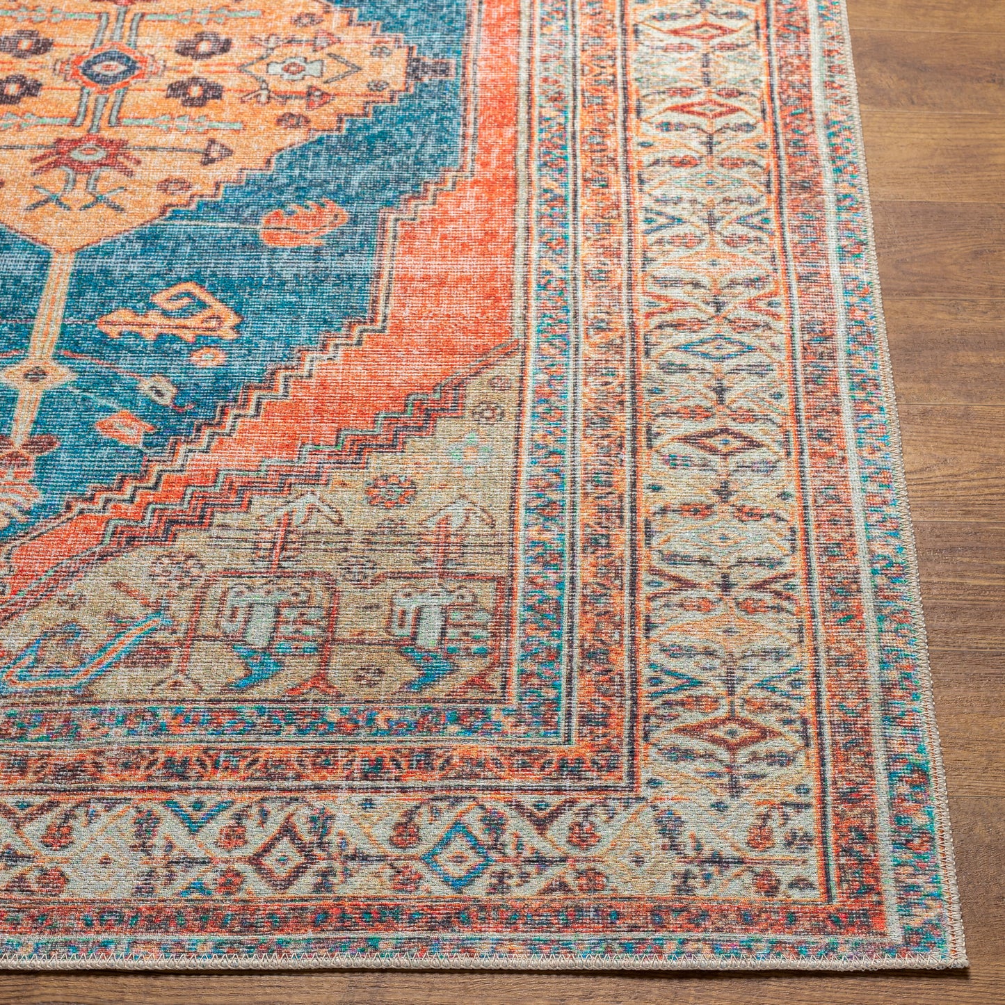 Tahmis THI-2704 8ft Runner Machine Woven Washable Runner Rug