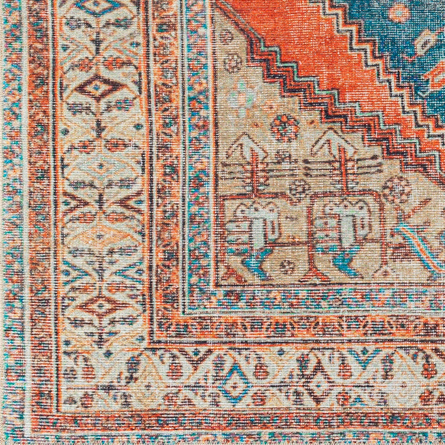 Tahmis THI-2704 8ft Runner Machine Woven Washable Runner Rug