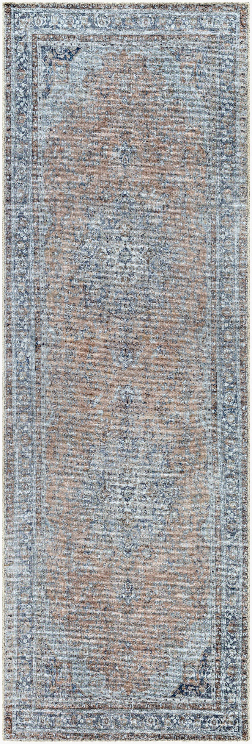 Tahmis THI-2705 8ft Runner Machine Woven Washable Runner Rug