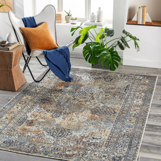 Tahmis THI-2711 9' x 12' Machine Woven Washable Area Rug