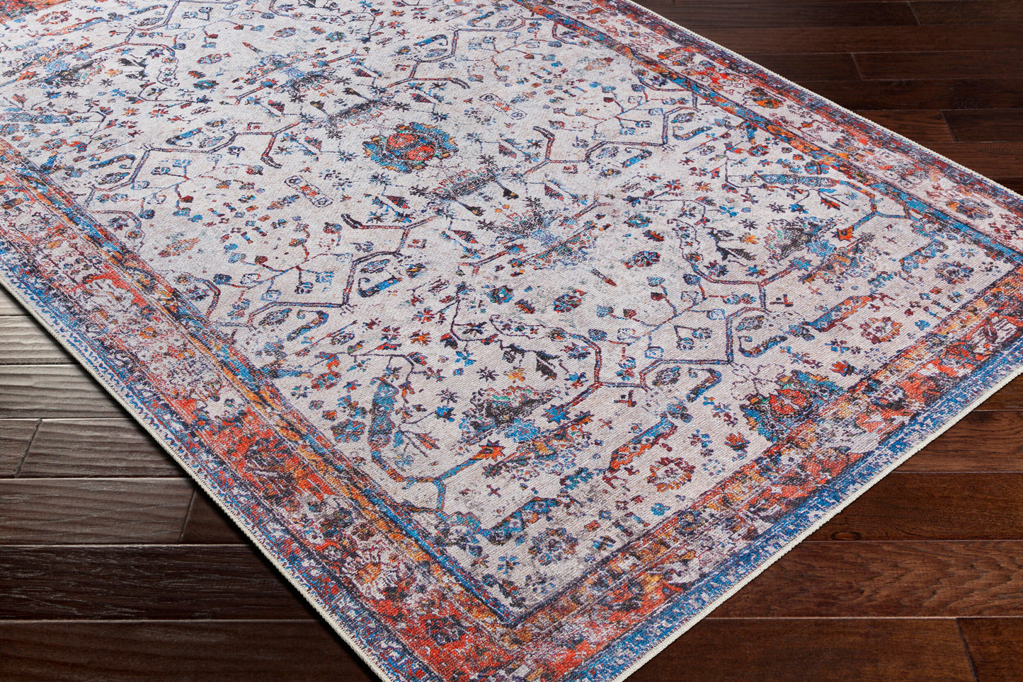 Tahmis THI-2713 6' x 9' Machine Woven Washable Area Rug