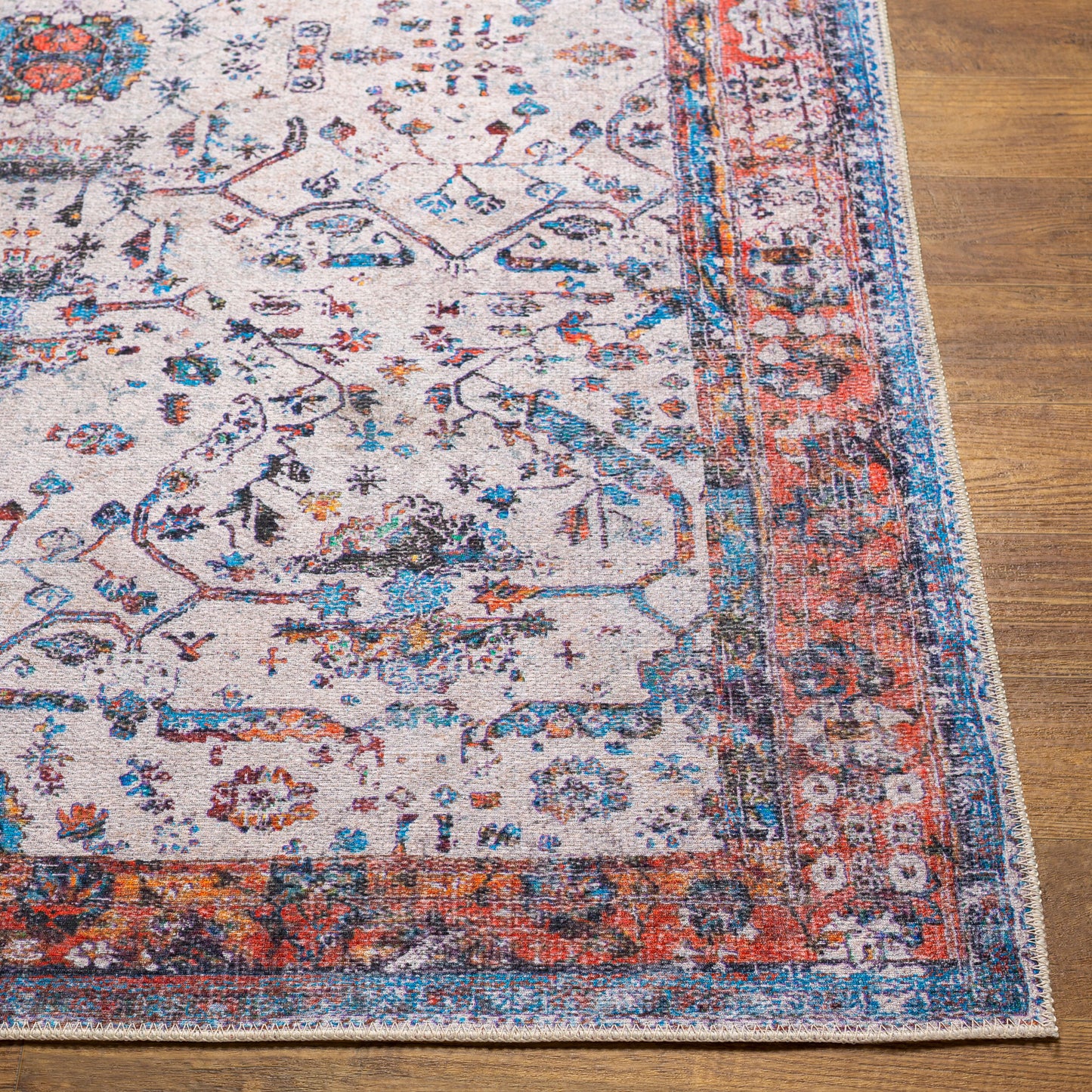 Tahmis THI-2713 2' x 3' Machine Woven Washable Accent Rug
