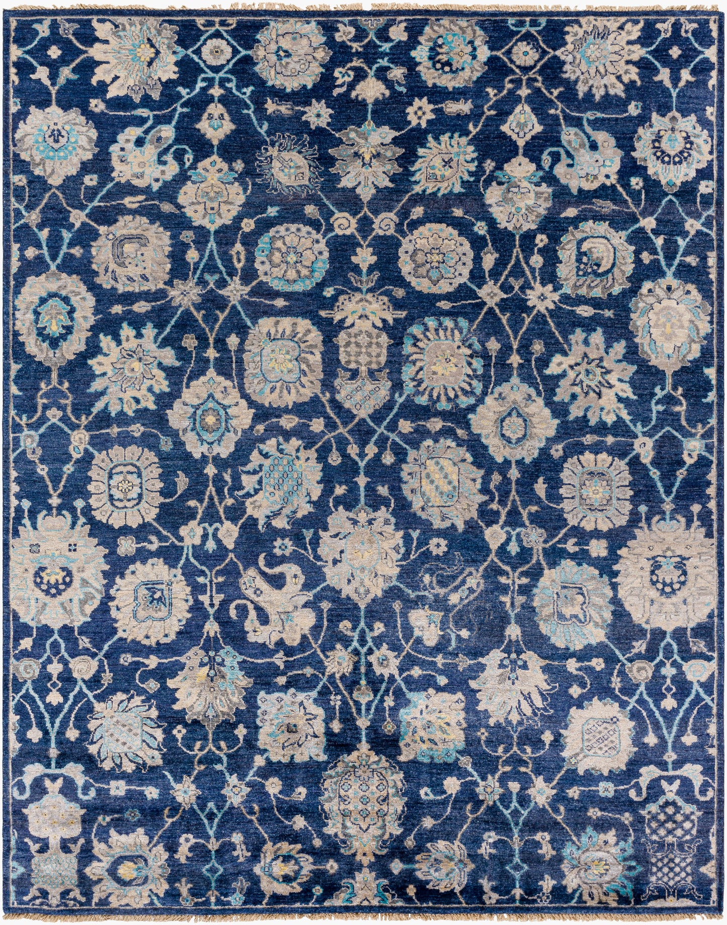Theodora THO-3007 8' x 10' Handmade Faux Silk Area Rug