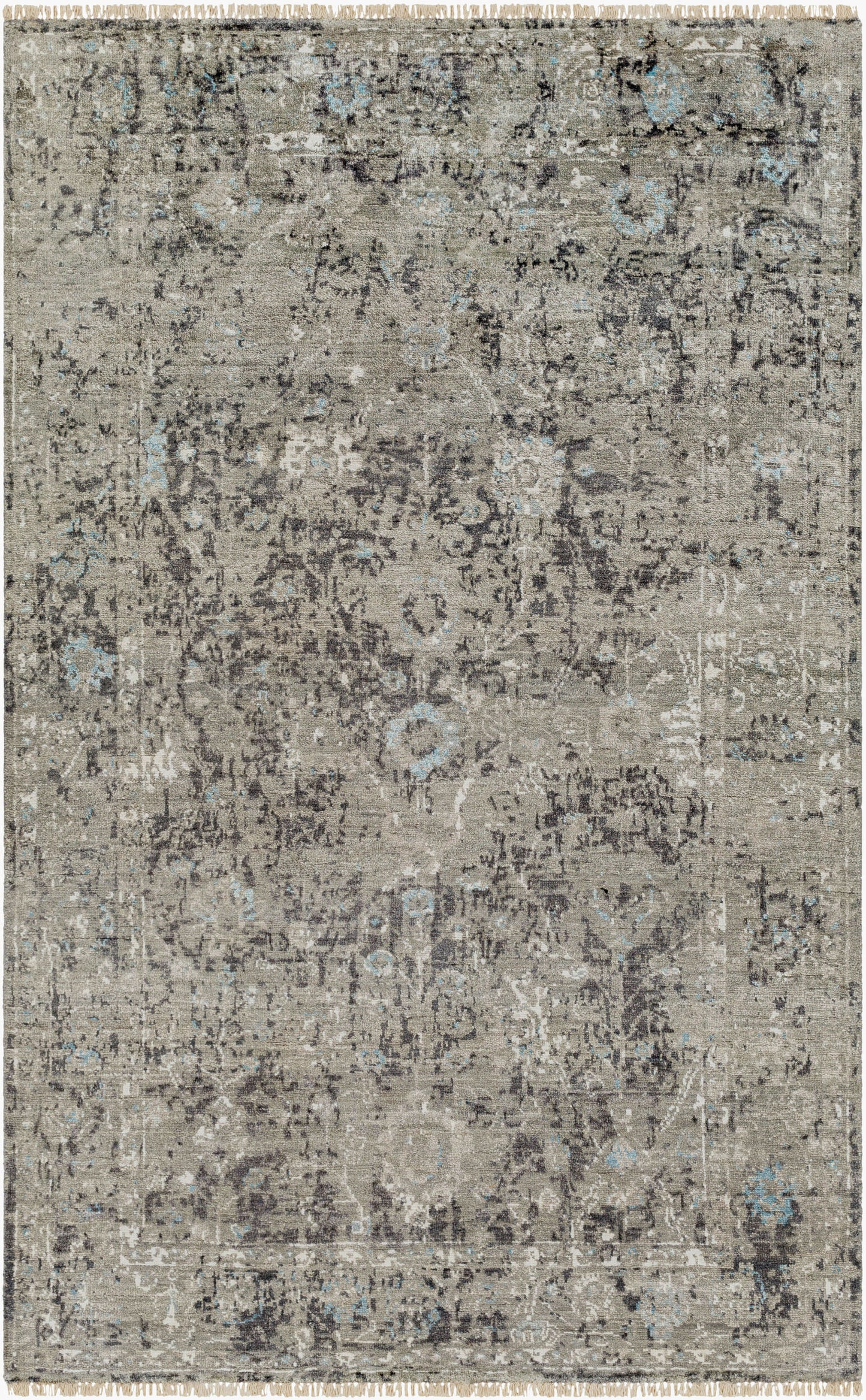 Theodora THO-3011 9' x 12' Handmade Faux Silk Area Rug