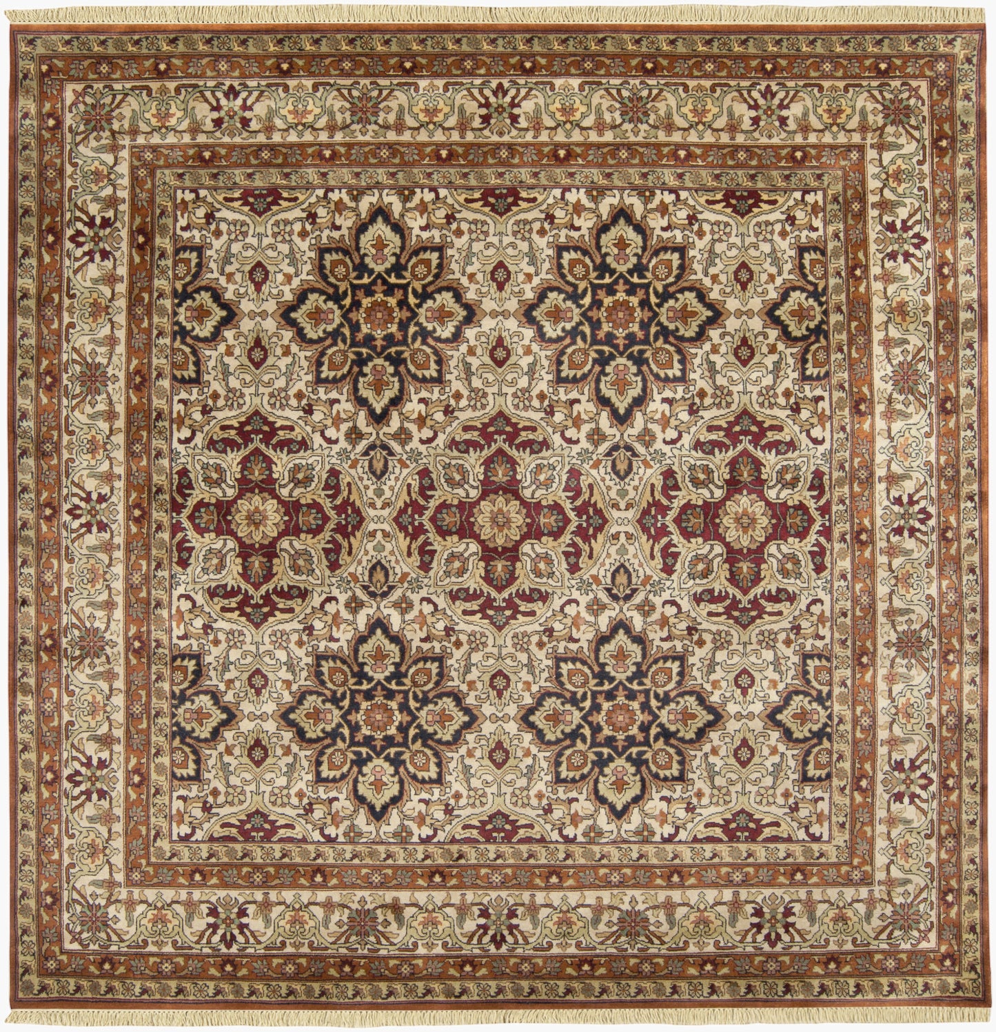 Taj Mahal TJ-11 8ft Square Handmade Wool Area Rug