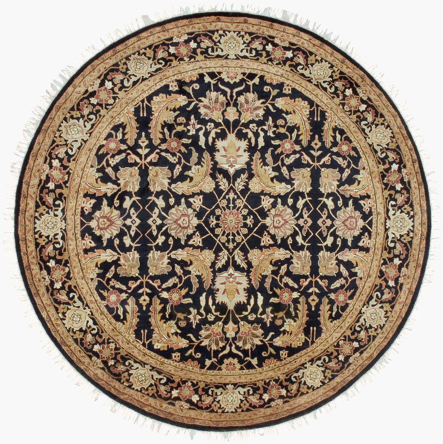 Taj Mahal TJ-44 8ft Round Handmade Wool Area Rug