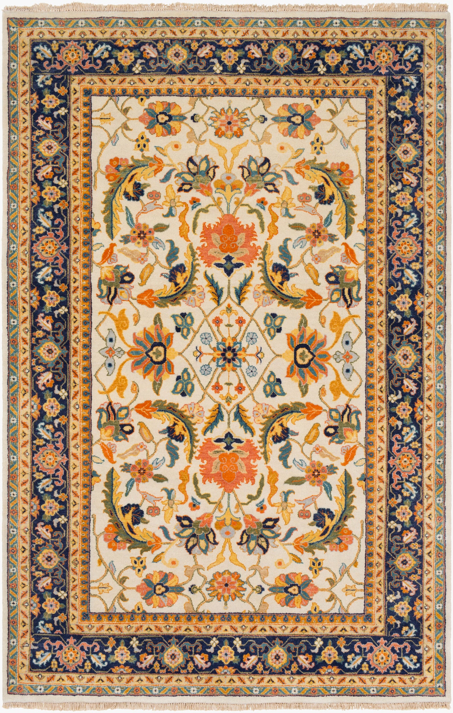 Taj Mahal TJ-6600 2' x 3' Handmade Wool Accent Rug