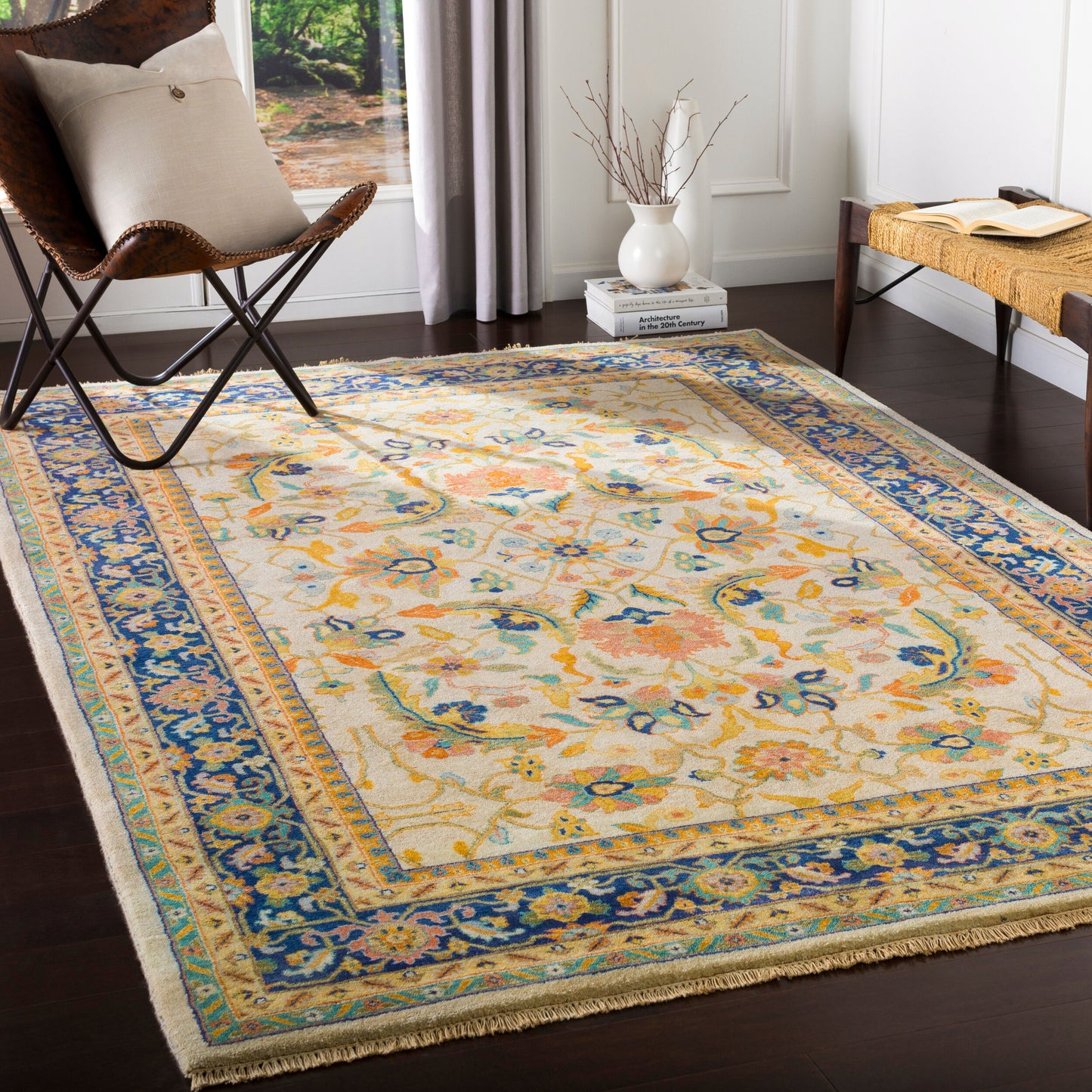 Taj Mahal TJ-6600 2' x 3' Handmade Wool Accent Rug