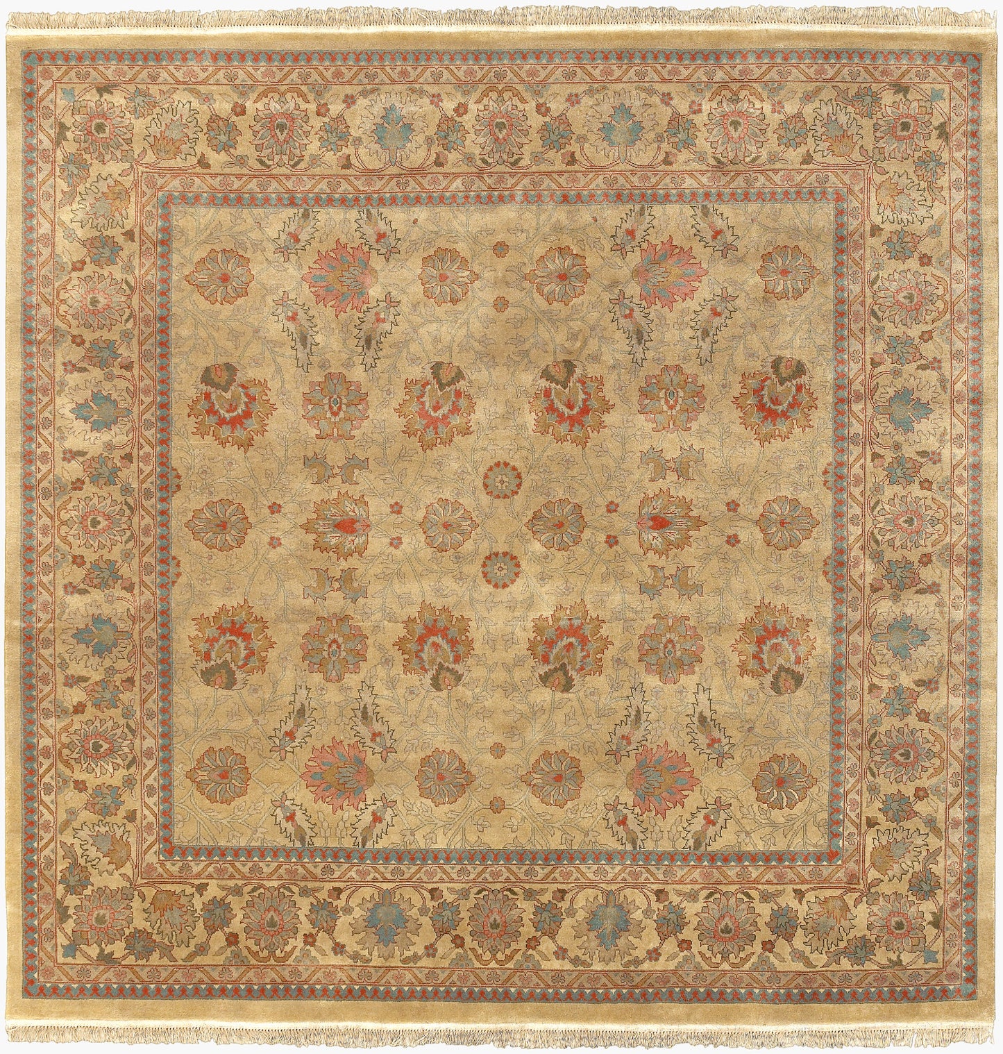 Taj Mahal TJ-826 8ft Square Handmade Wool Area Rug