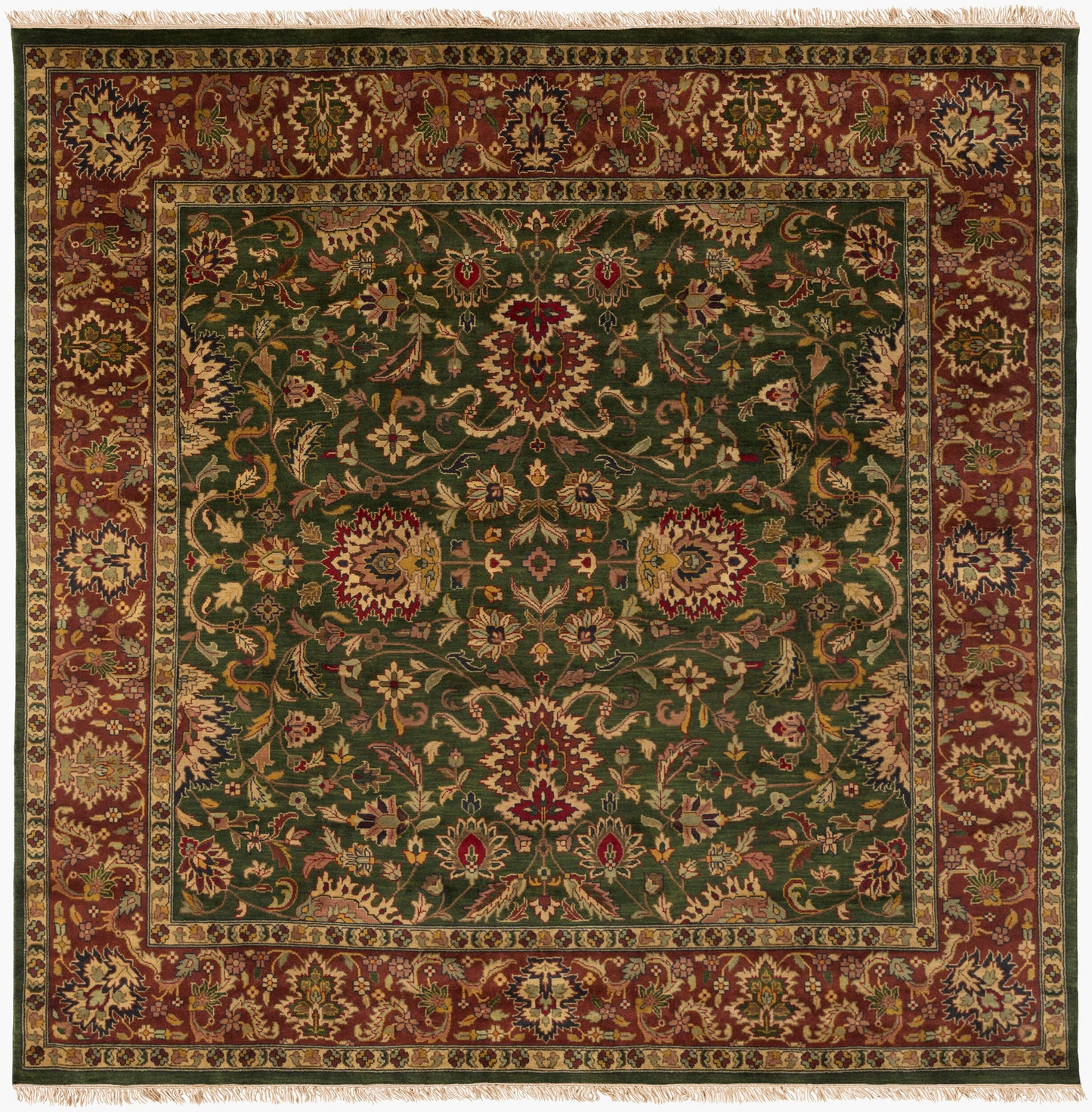Taj Mahal TJ-837 8ft Square Handmade Wool Area Rug