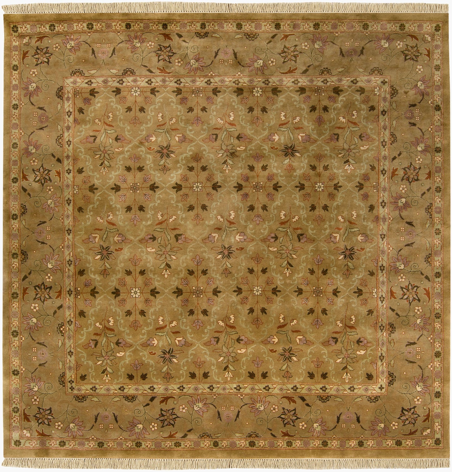 Taj Mahal TJ-909 8ft Square Handmade Wool Area Rug