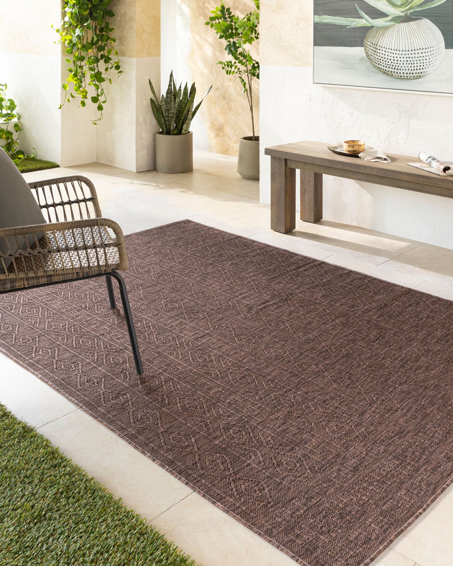 Terrace TRC-2300 9' x 12' Machine Woven Indoor/Outdoor Area Rug