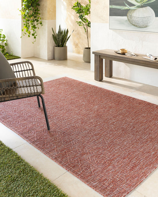 Alfombra para interior y exterior, tejida a máquina, Terrace TRC-2306, 2,7 x 3,6 m